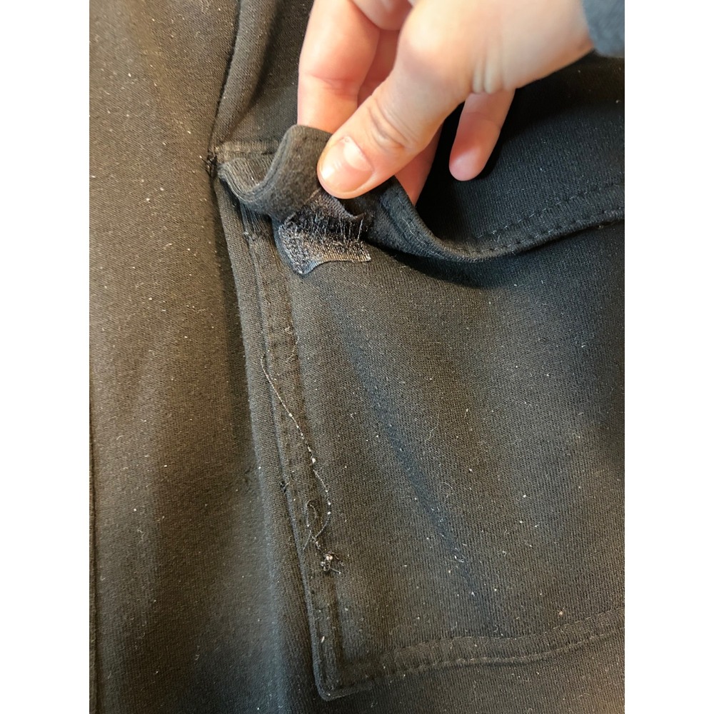 Pro Edge Mens 3XL Black Fleece Cargo Sweatpants Relaxed Fit Joggers 2752 - Picture 7 of 8